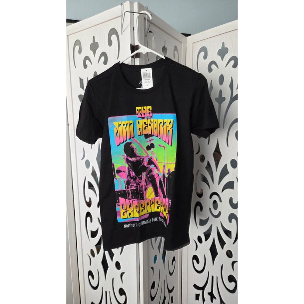 Jimi Hendrix Experience retro boho concert Festival Graphic Tee NWT Small